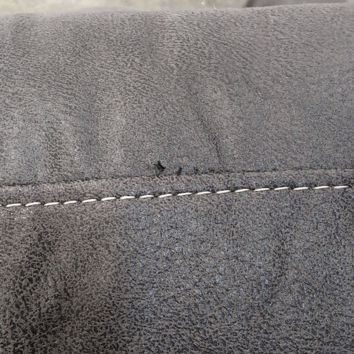 Plush Gray Microfiber Recliner