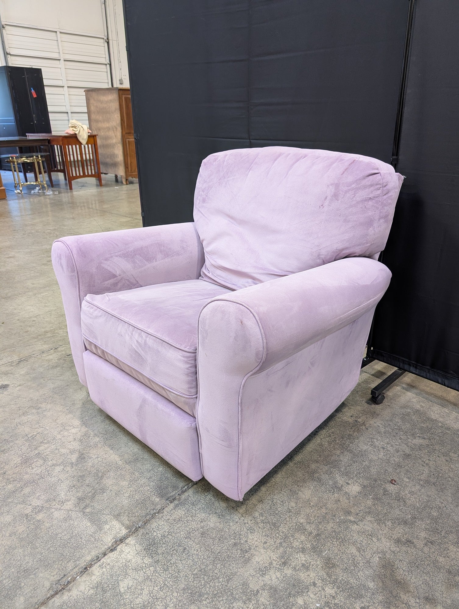 BEST CHAIRS, INC. Lavender Polyester Recliner