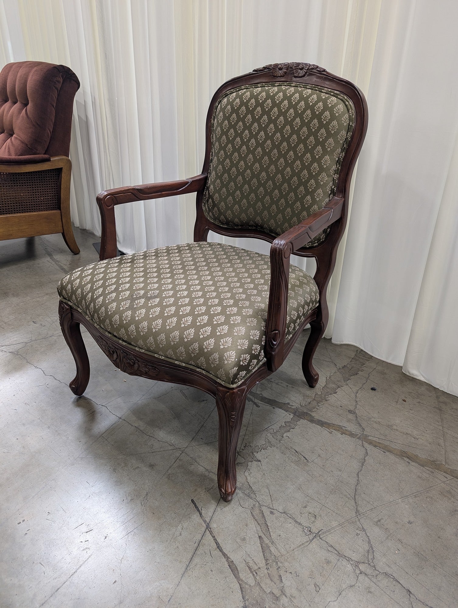 Ashley French Provincial Carved Wood Armchair