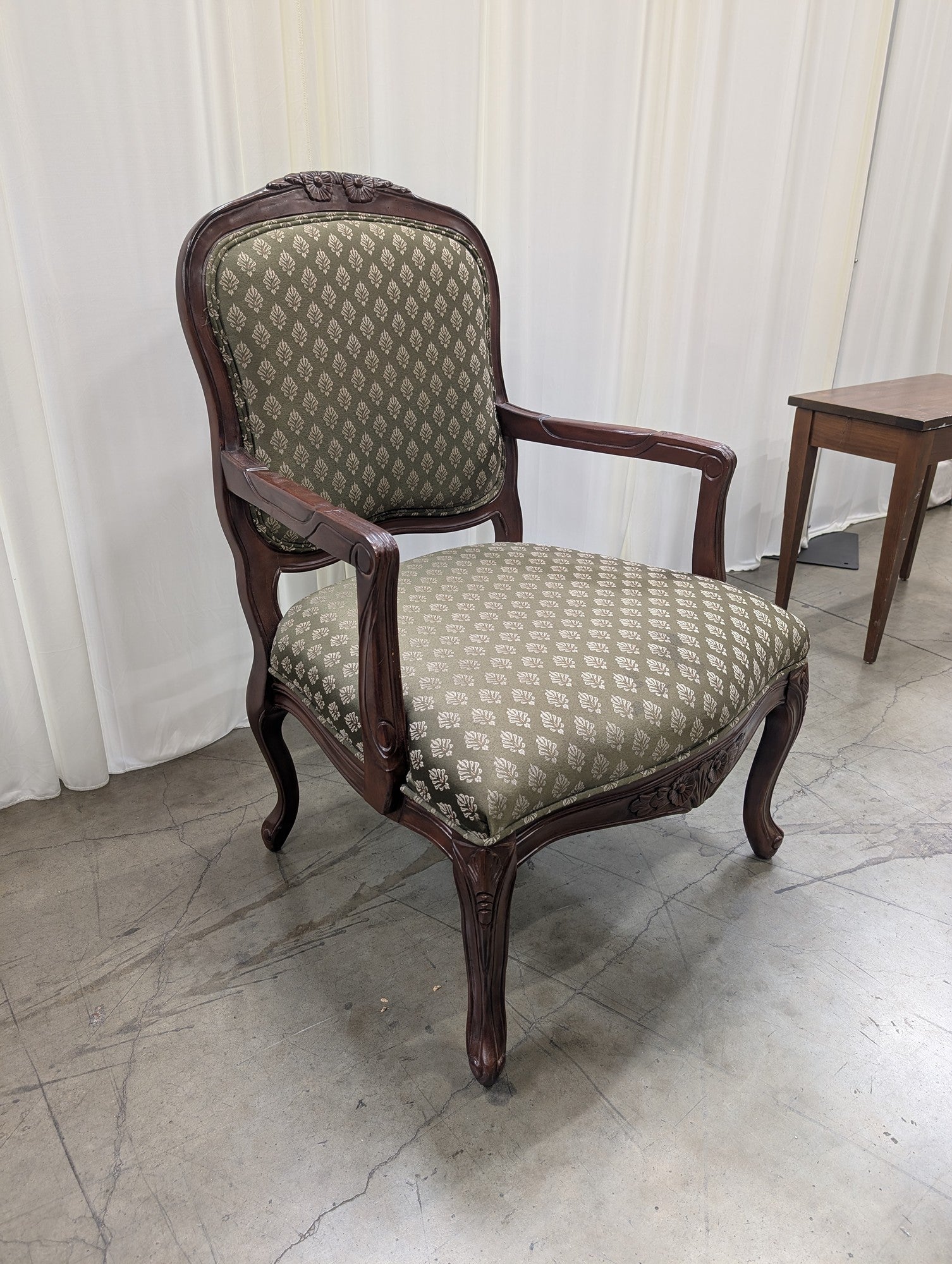 Ashley French Provincial Carved Wood Armchair