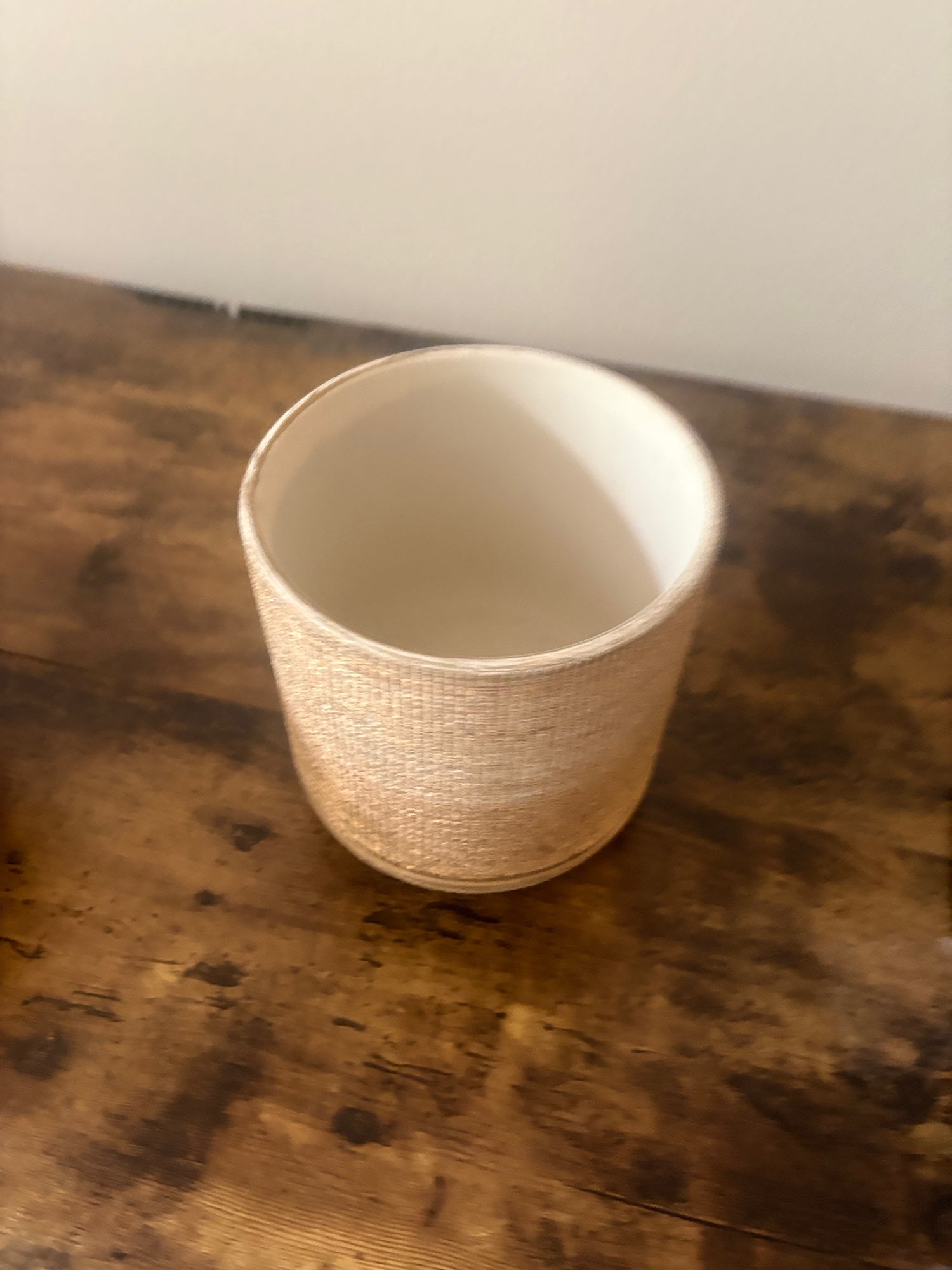 Textured Cylindrical Woven Planter