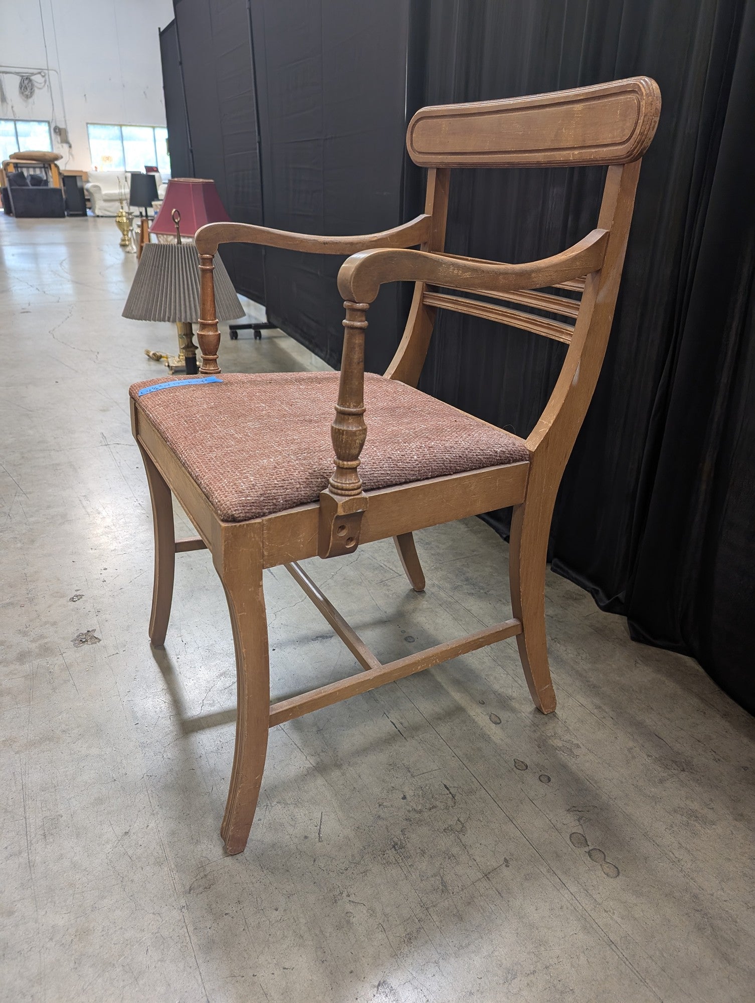 Light Wood Upholstered Chair