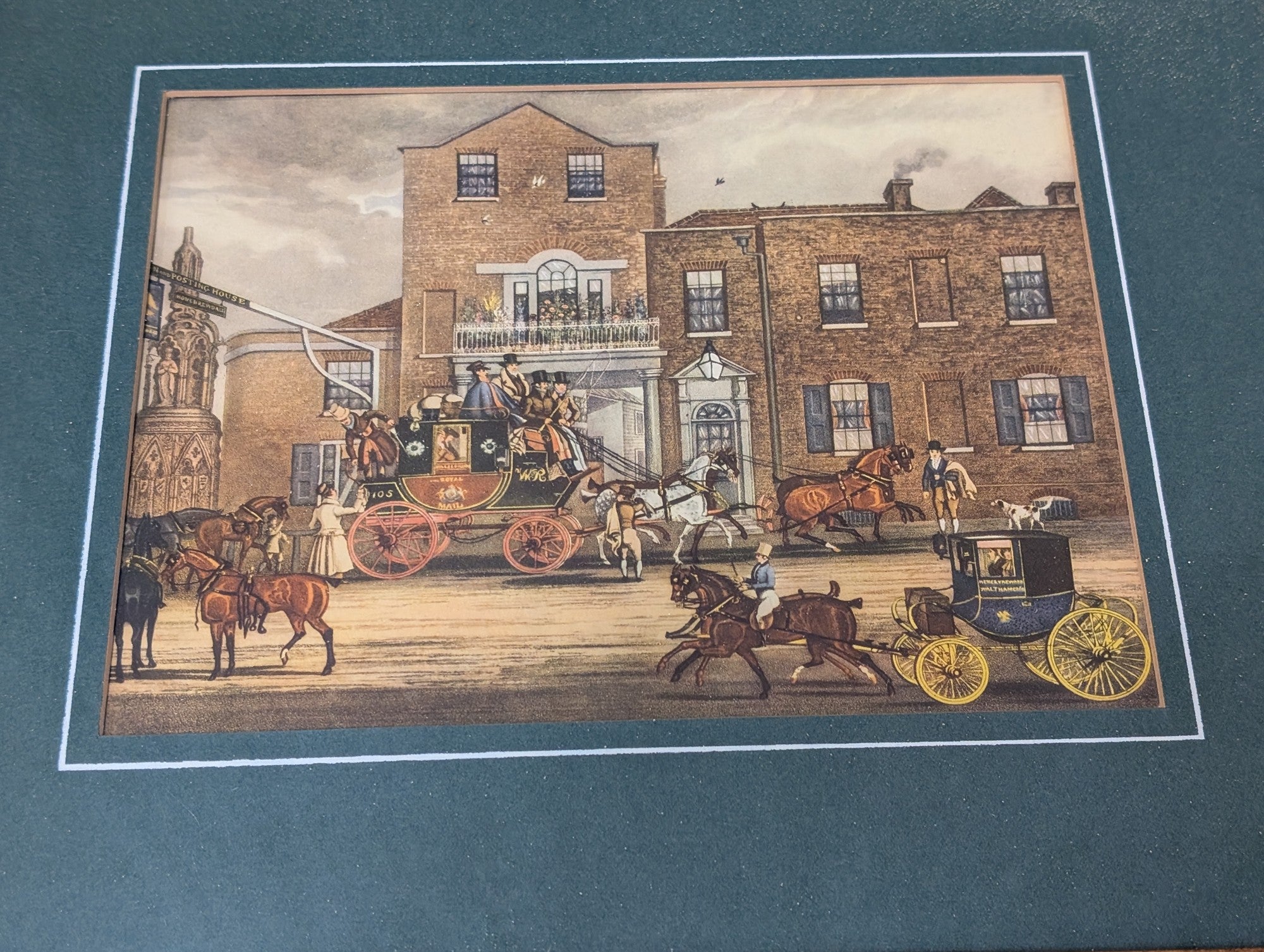 Wood Framed Horse Drawn Carriage Print