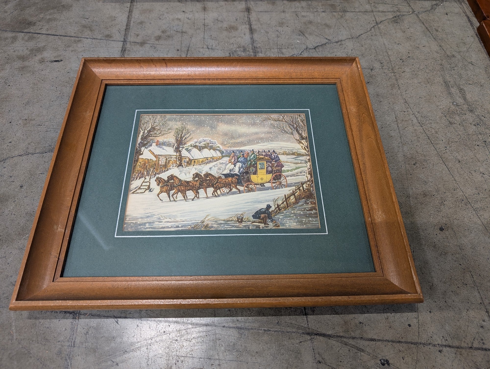 Winter Horse Drawn Carriage Framed Print