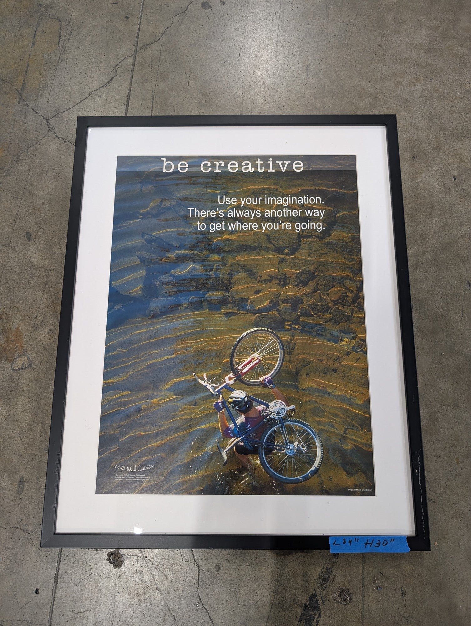 Jaguared 'Be Creative' Bicycle Framed Art