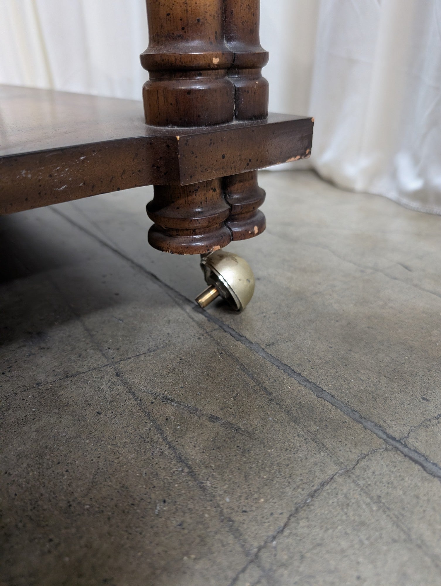 KEEMIA S Square Wood Coffee Table with Casters