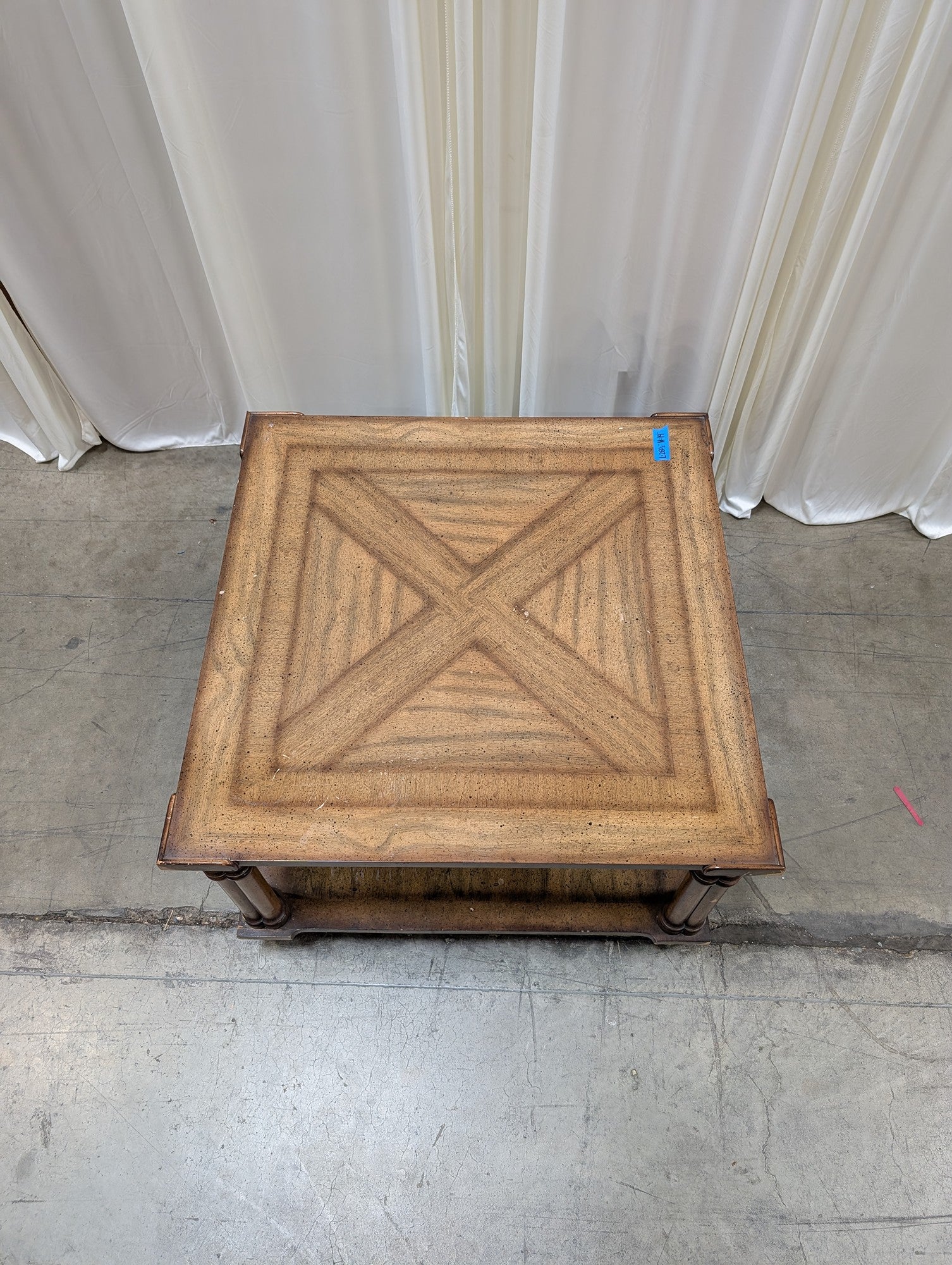 KEEMIA S Square Wood Coffee Table with Casters