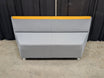 Alcate Grey Fabric Loveseat with Yellow Accent
