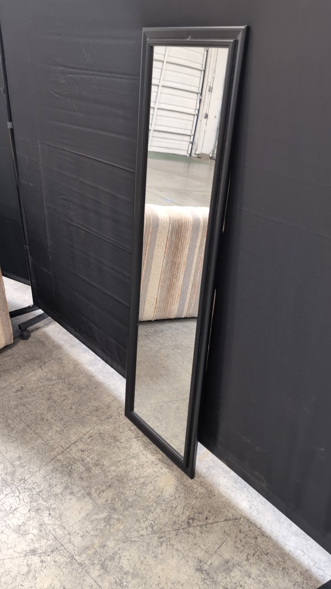 Over The Top Black Rectangular Door Mirror