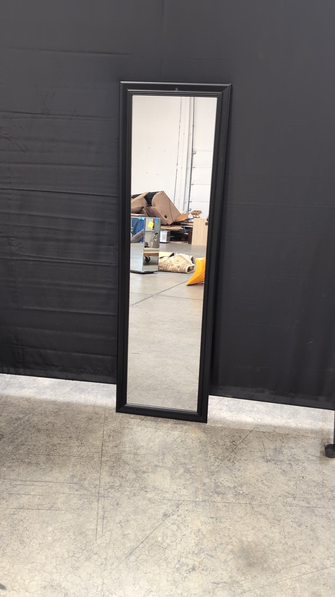 Over The Top Black Rectangular Door Mirror