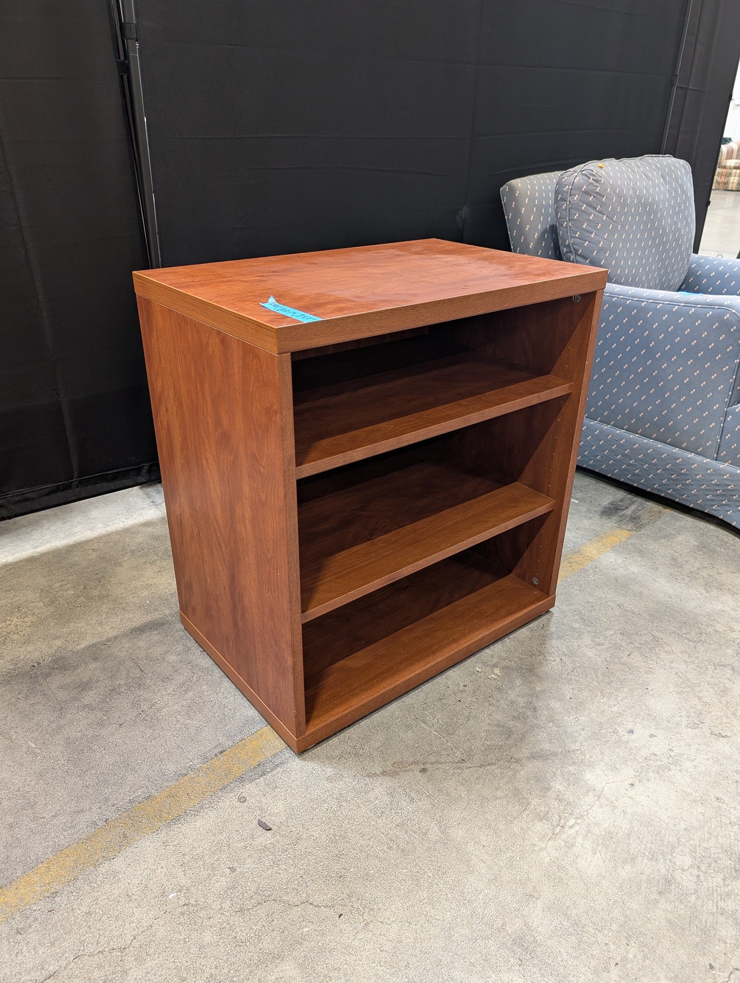 Warm Brown Three-Tier Bookcase in Wood