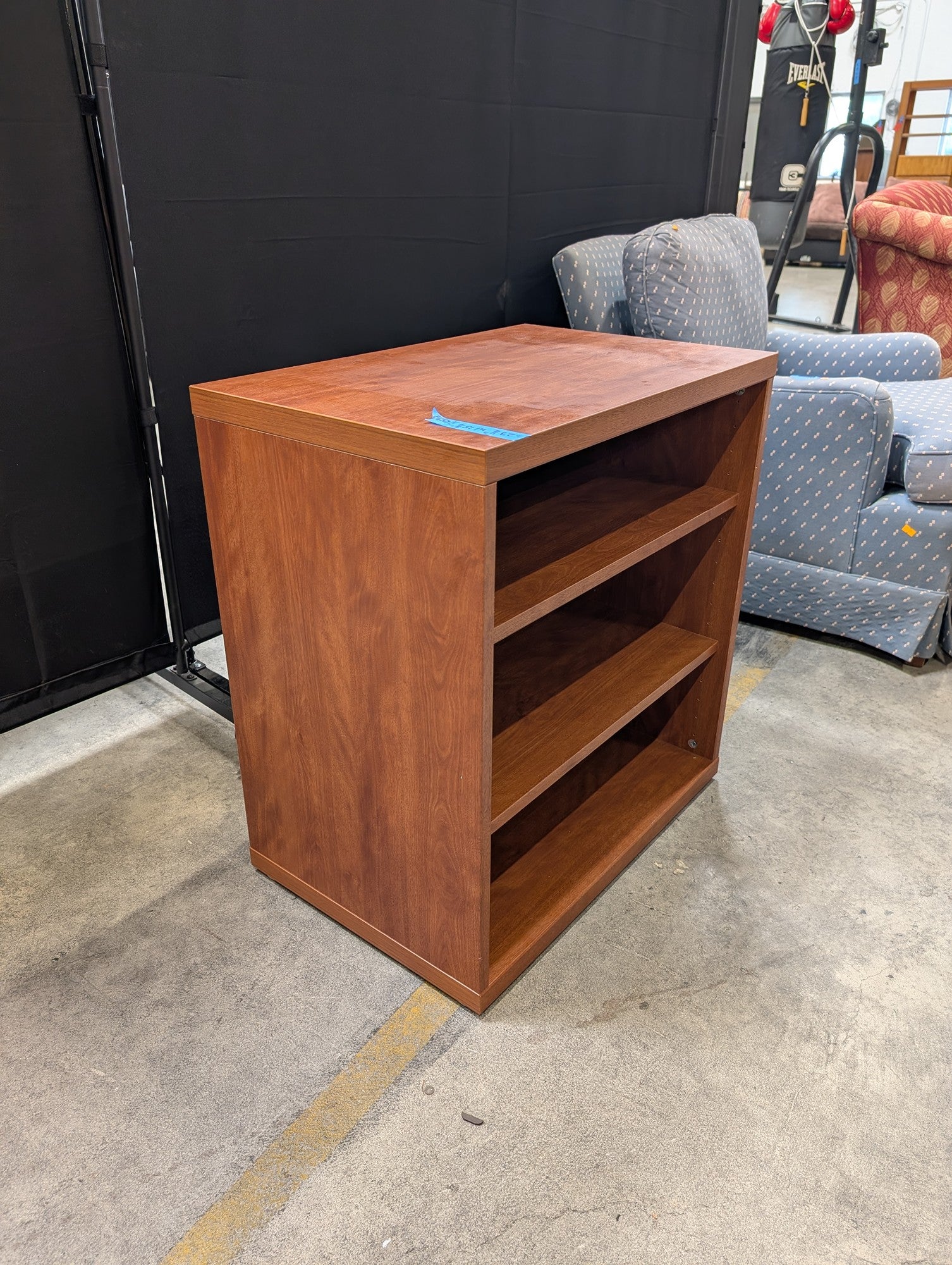 Warm Brown Three-Tier Bookcase in Wood