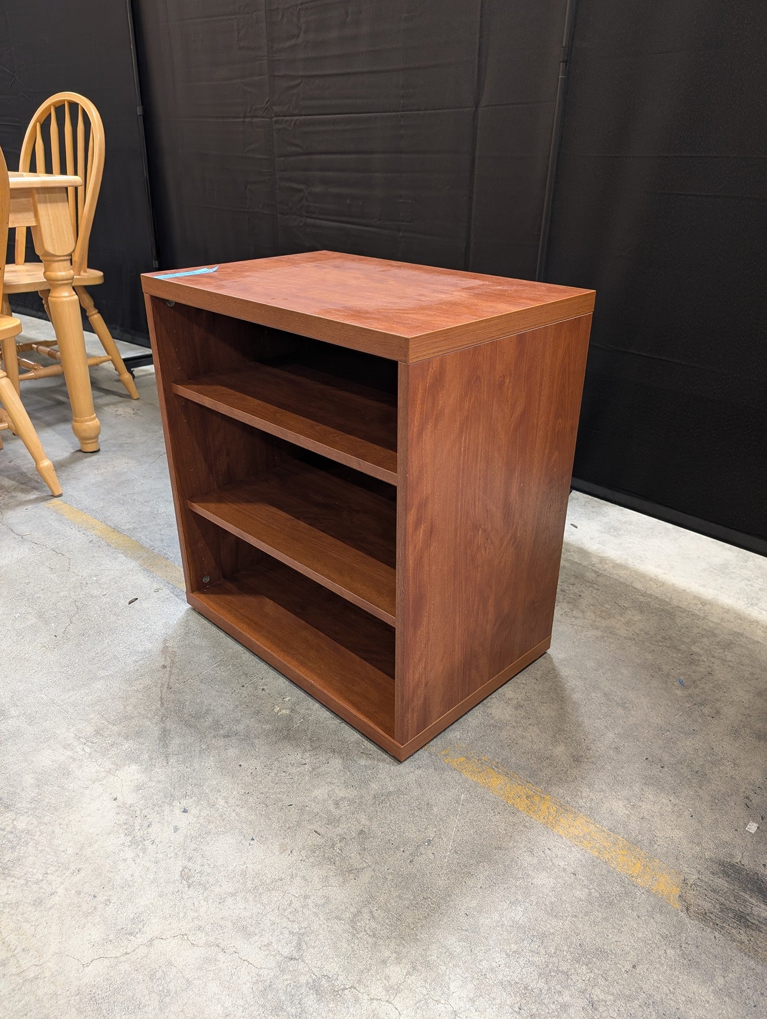 Warm Brown Three-Tier Bookcase in Wood