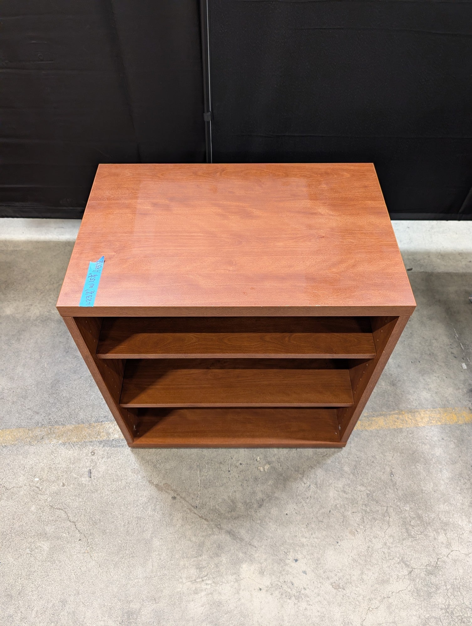 Warm Brown Three-Tier Bookcase in Wood