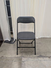 Grey Plastic Folding Chair with Metal Frame
