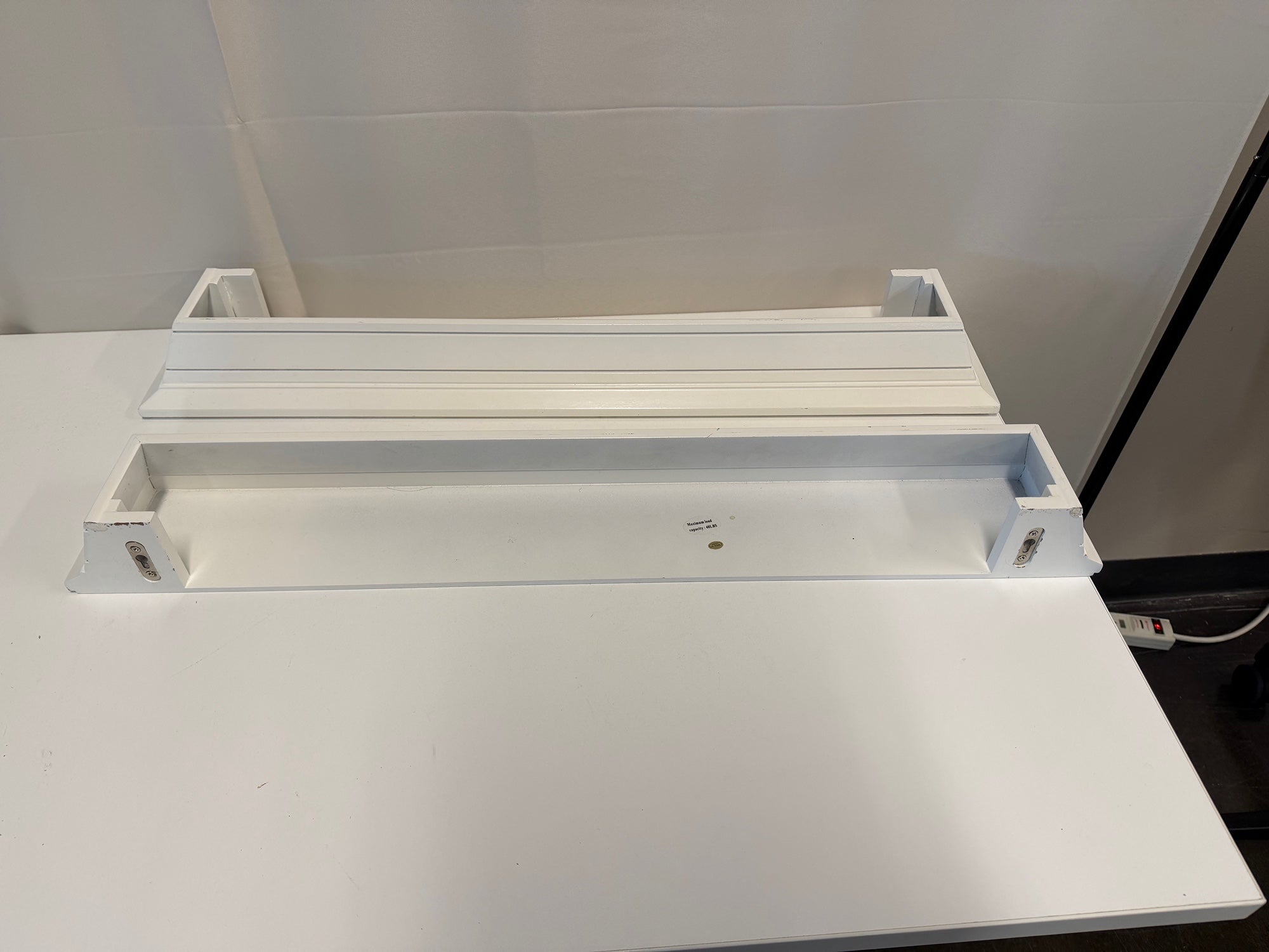 White Wood Wall Display Ledge / Floating Shelf