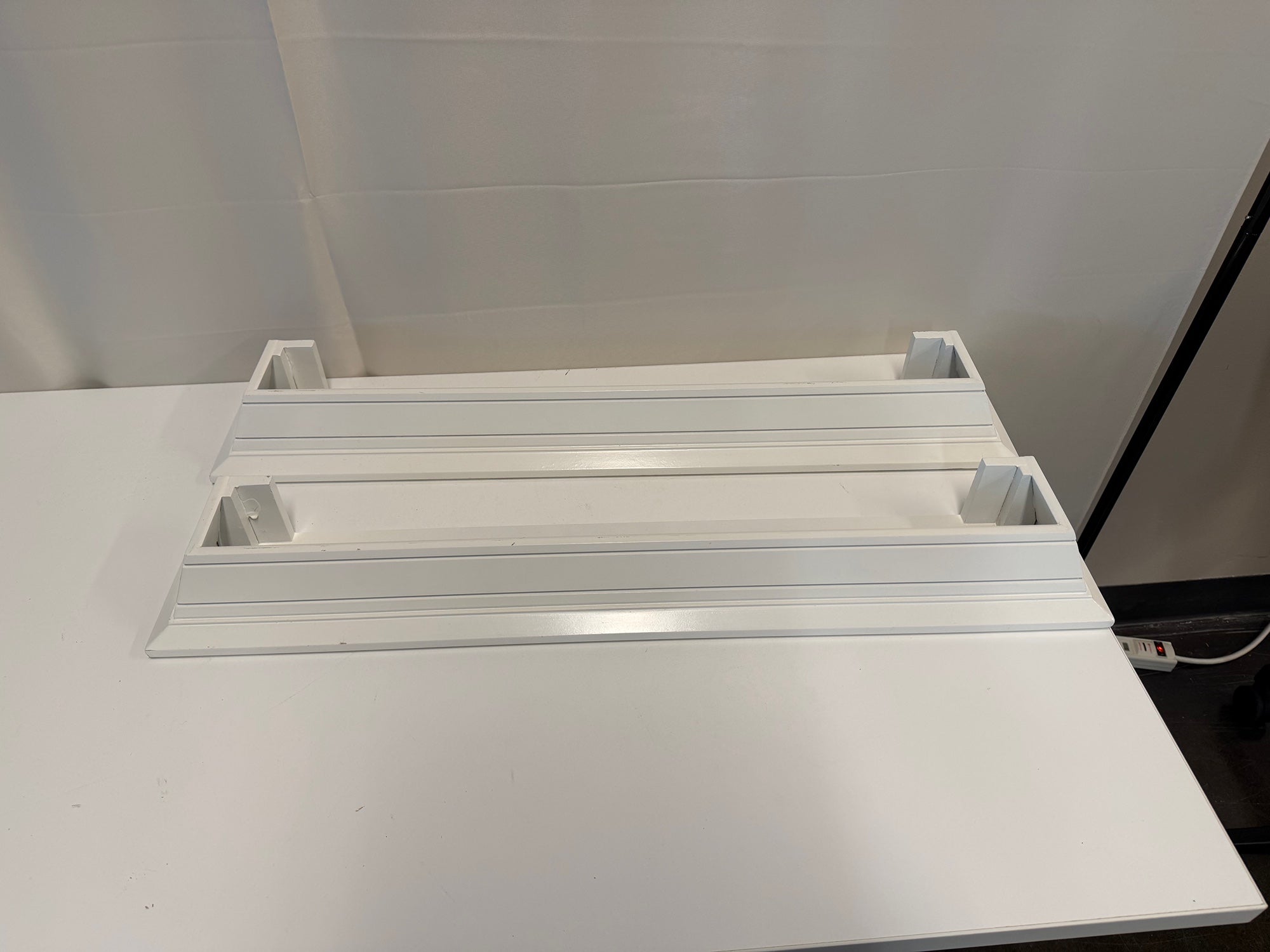 White Wood Wall Display Ledge / Floating Shelf