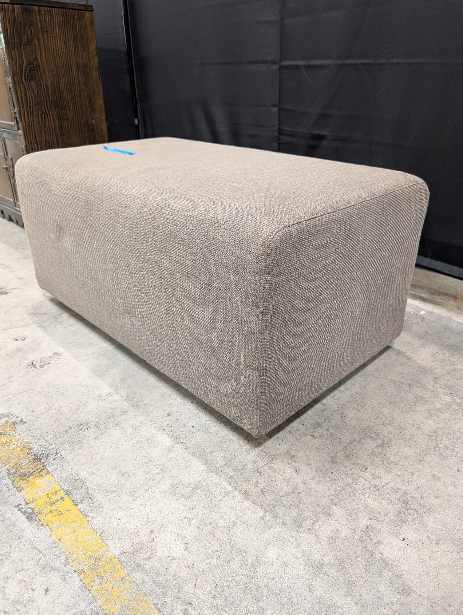 Keilhauer Taupe Rectangular Upholstered Ottoman