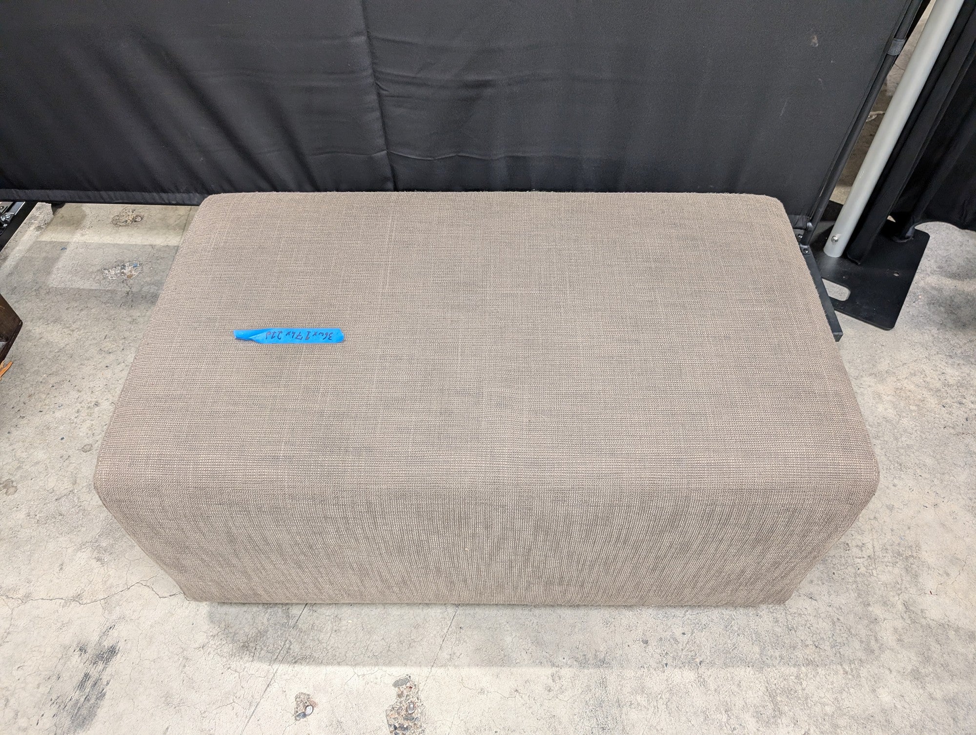 Keilhauer Taupe Rectangular Upholstered Ottoman