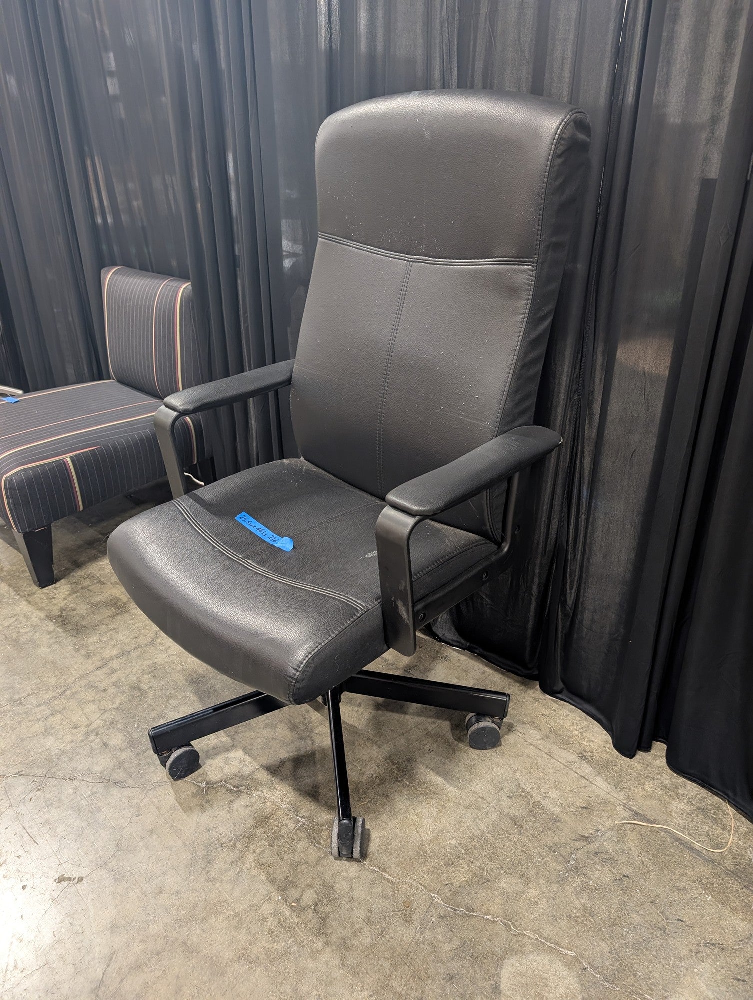 Black Faux Leather High-Back Office Chair