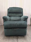 Padded Dark Green Upholstered Fabric Recliner