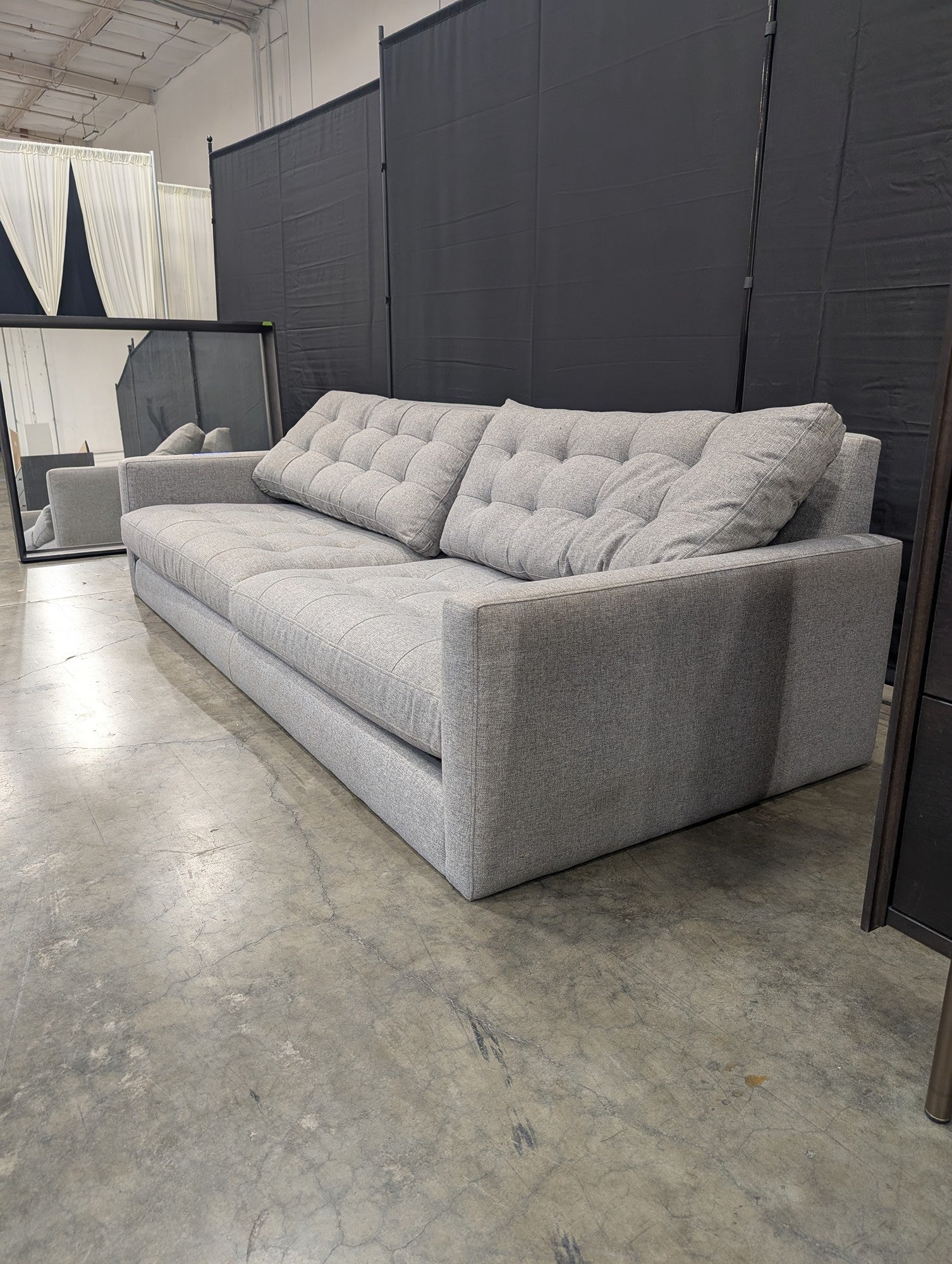 Crate&Barrel Light Grey Fabric Couch