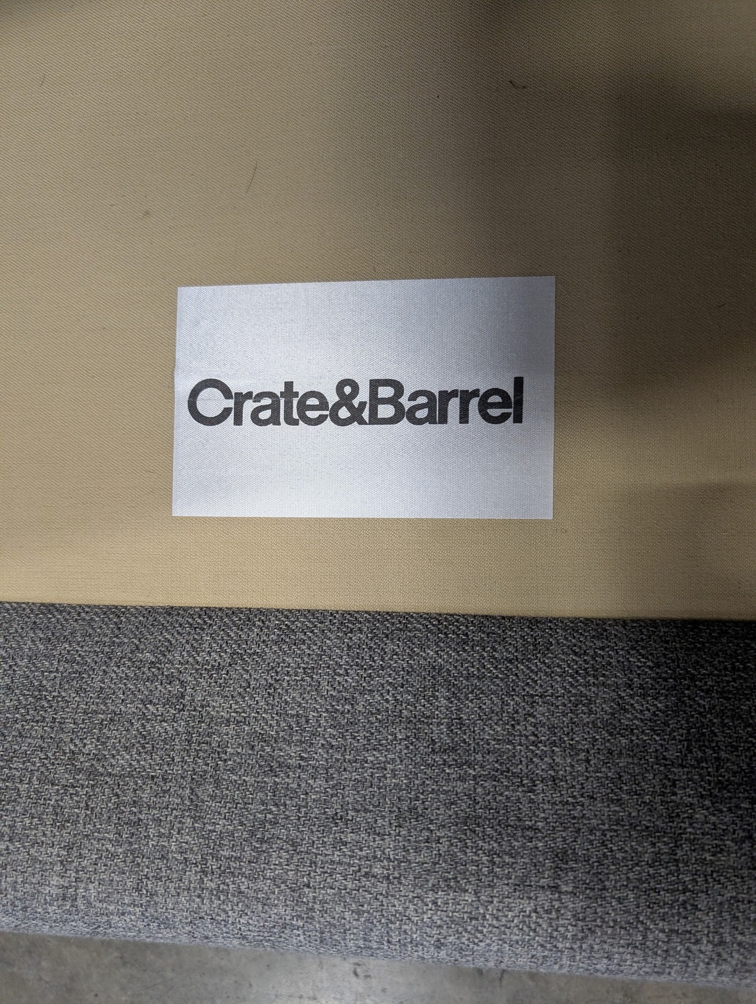 Crate&Barrel Light Grey Fabric Couch