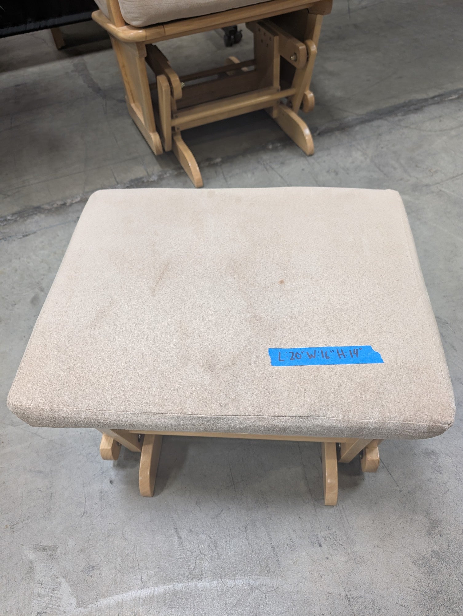 Delta Wood Nursery Glider with Ottoman