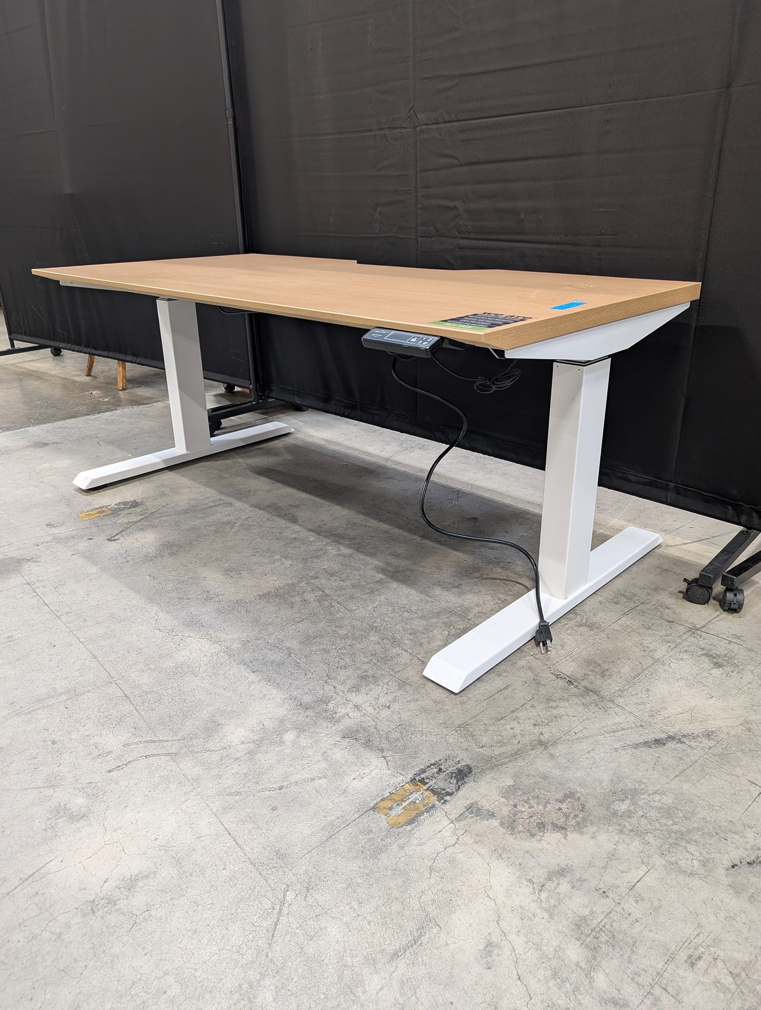 Steelcase Light Wood Electric Standing Desk