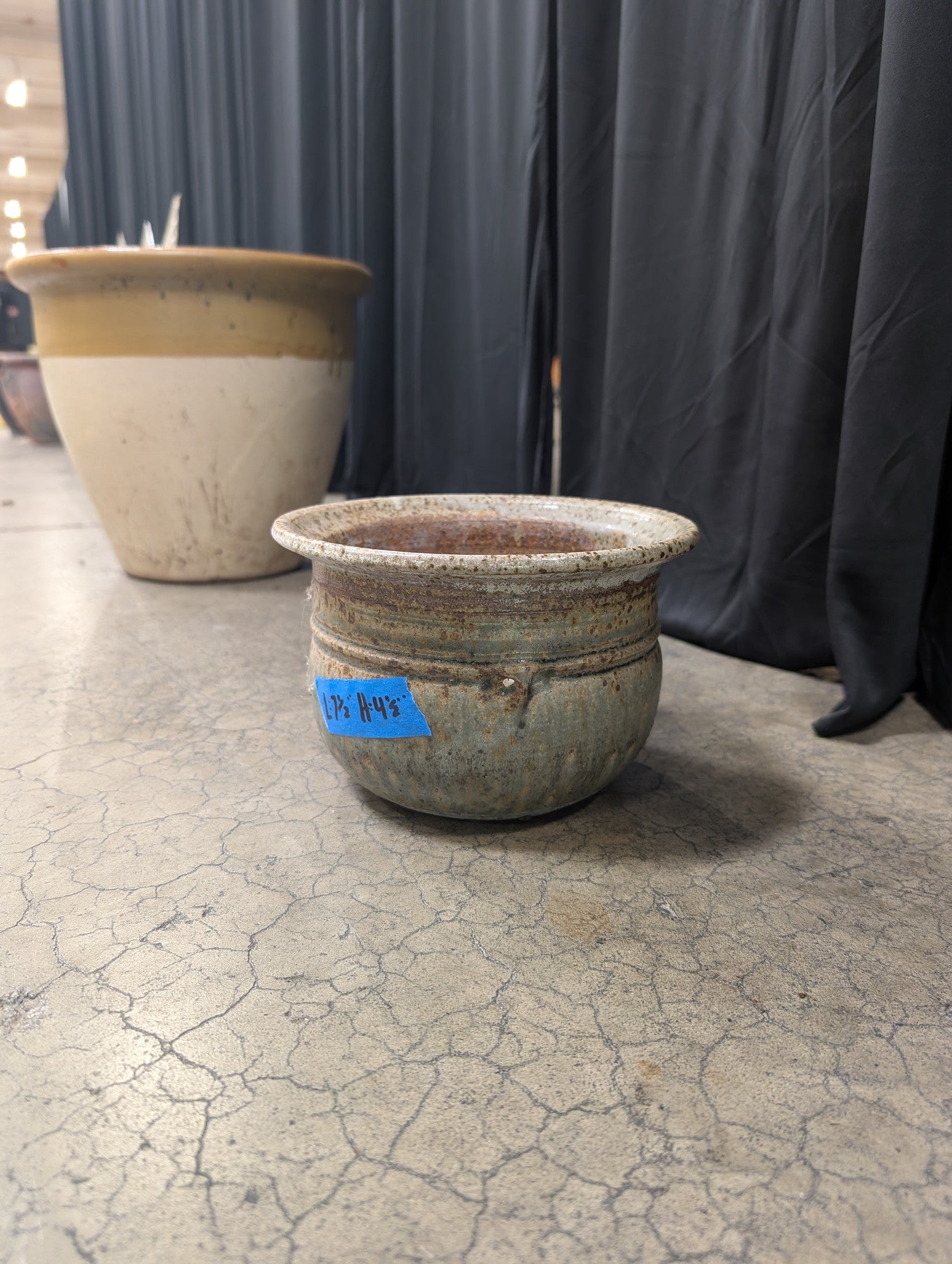 Muted Green Rustic Ceramic Planter