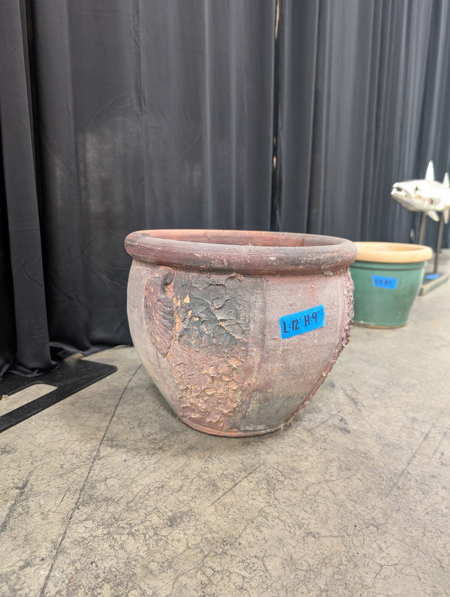 Rustic Terracotta Outdoor Planter with Textured Finish