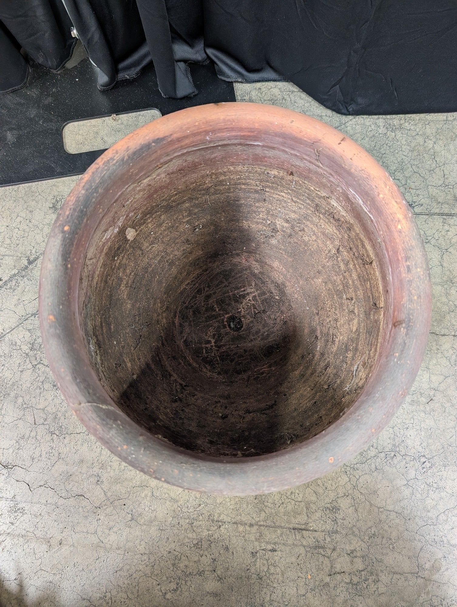 Rustic Terracotta Outdoor Planter with Textured Finish