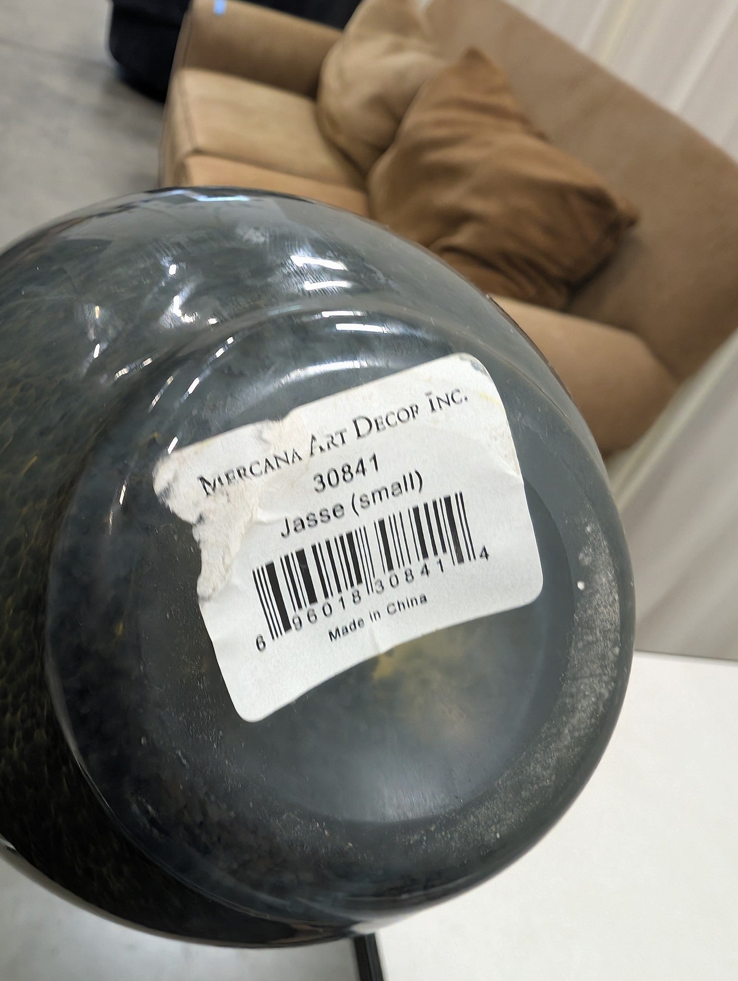 MERCANA Art Decor Inc. Two-Tone Teardrop Glass Vase