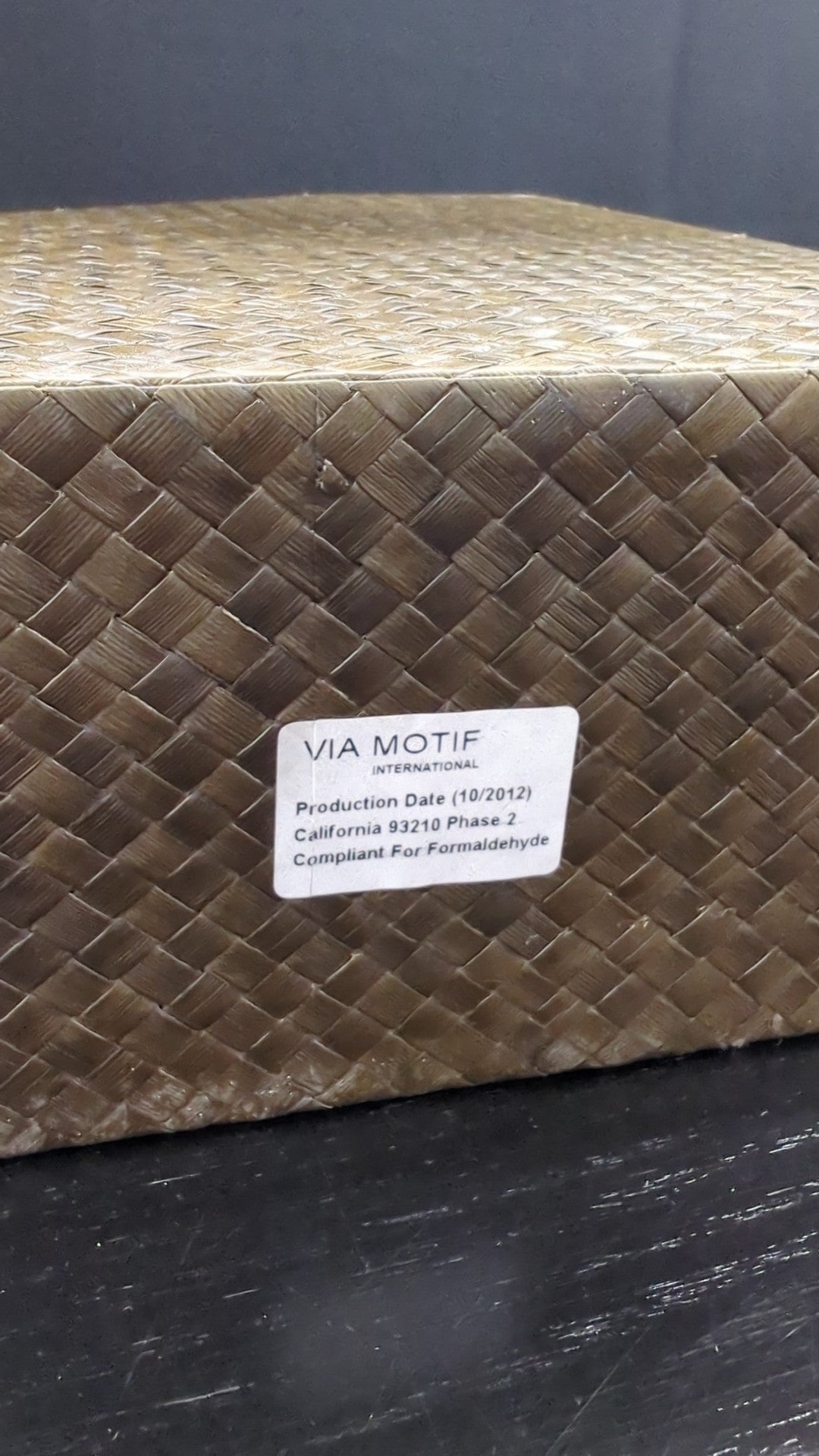 VIA MOTIF Brown Woven Magazine File Holder