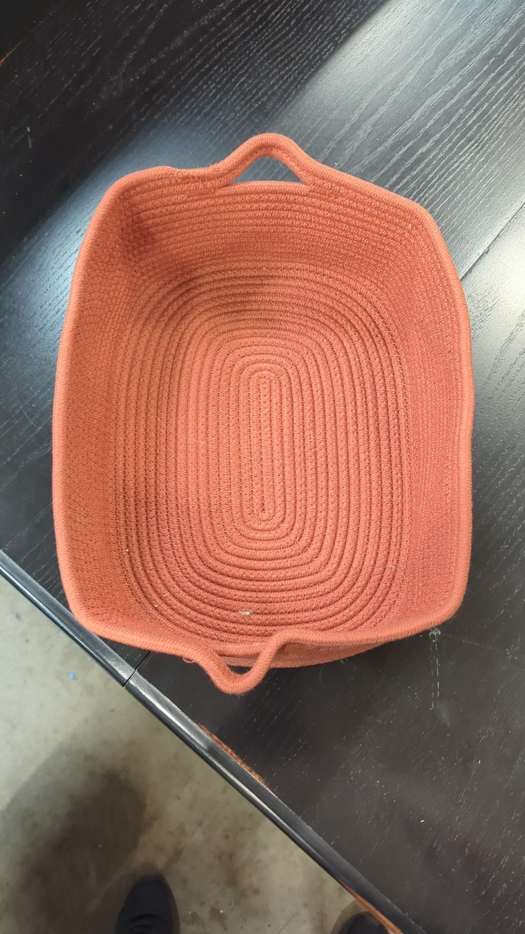 Terracotta Coiled Rope Storage Basket