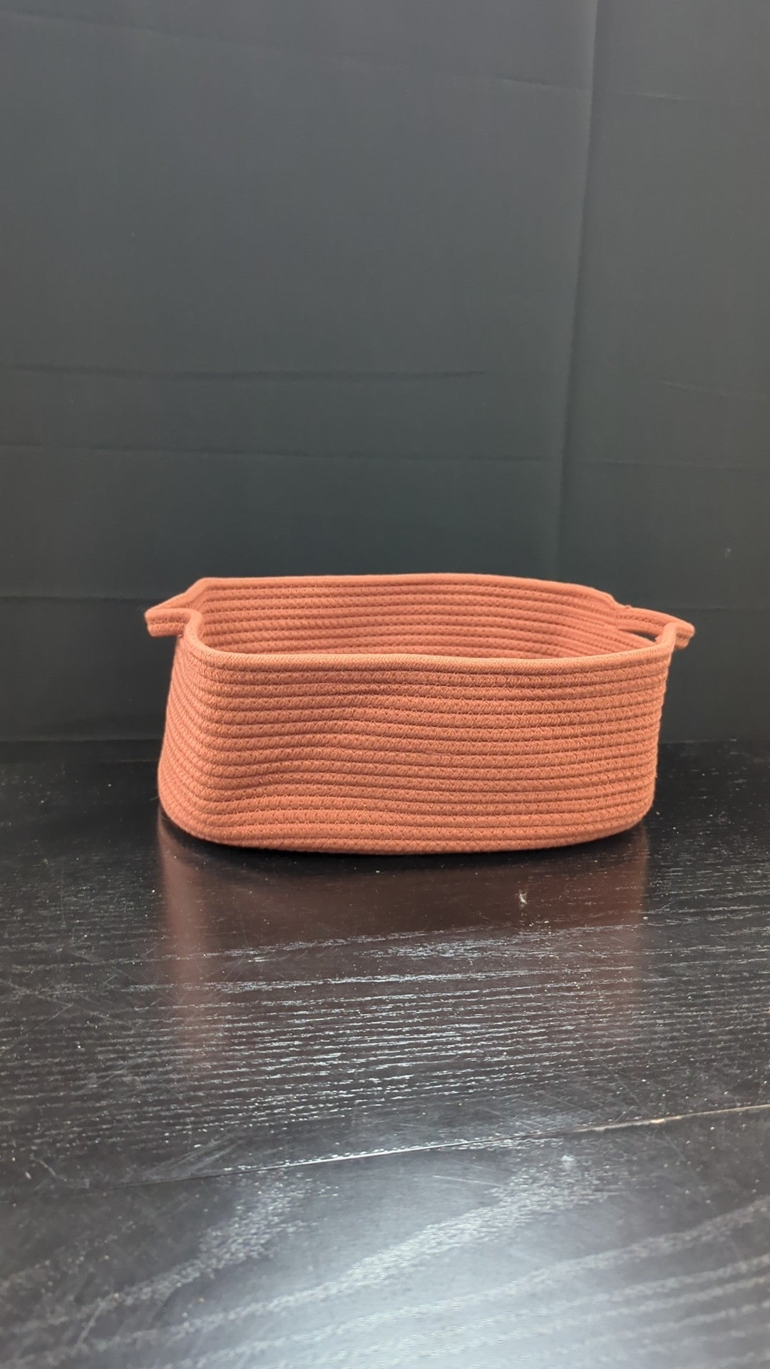 Terracotta Coiled Rope Storage Basket