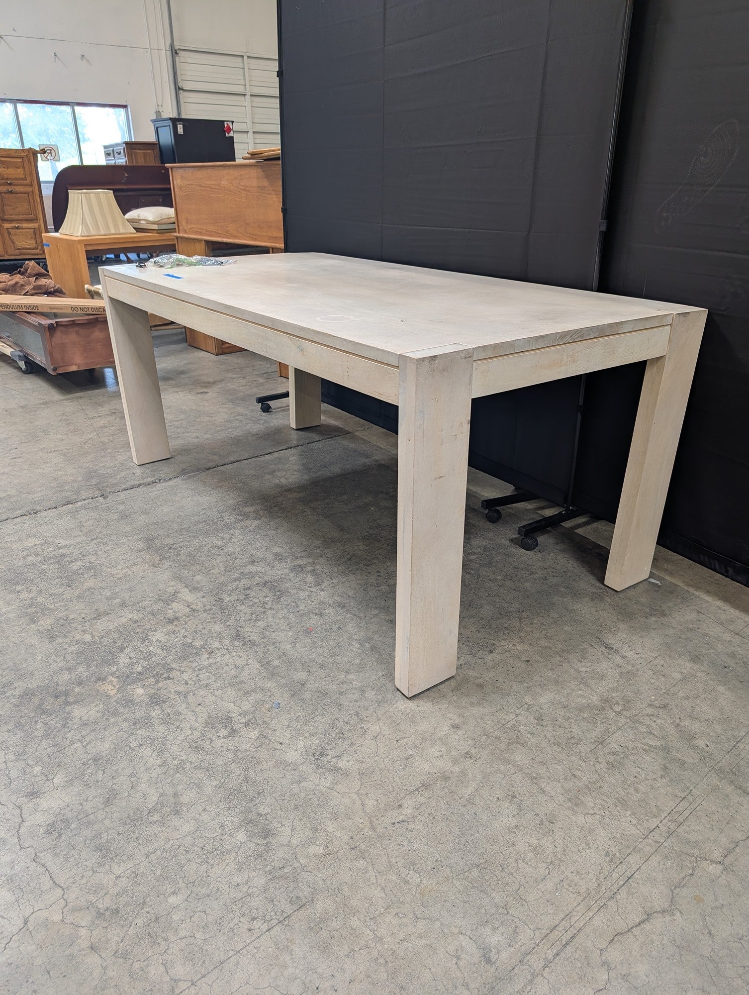 Modern Rectangular Wood Dining Table in Light Finish