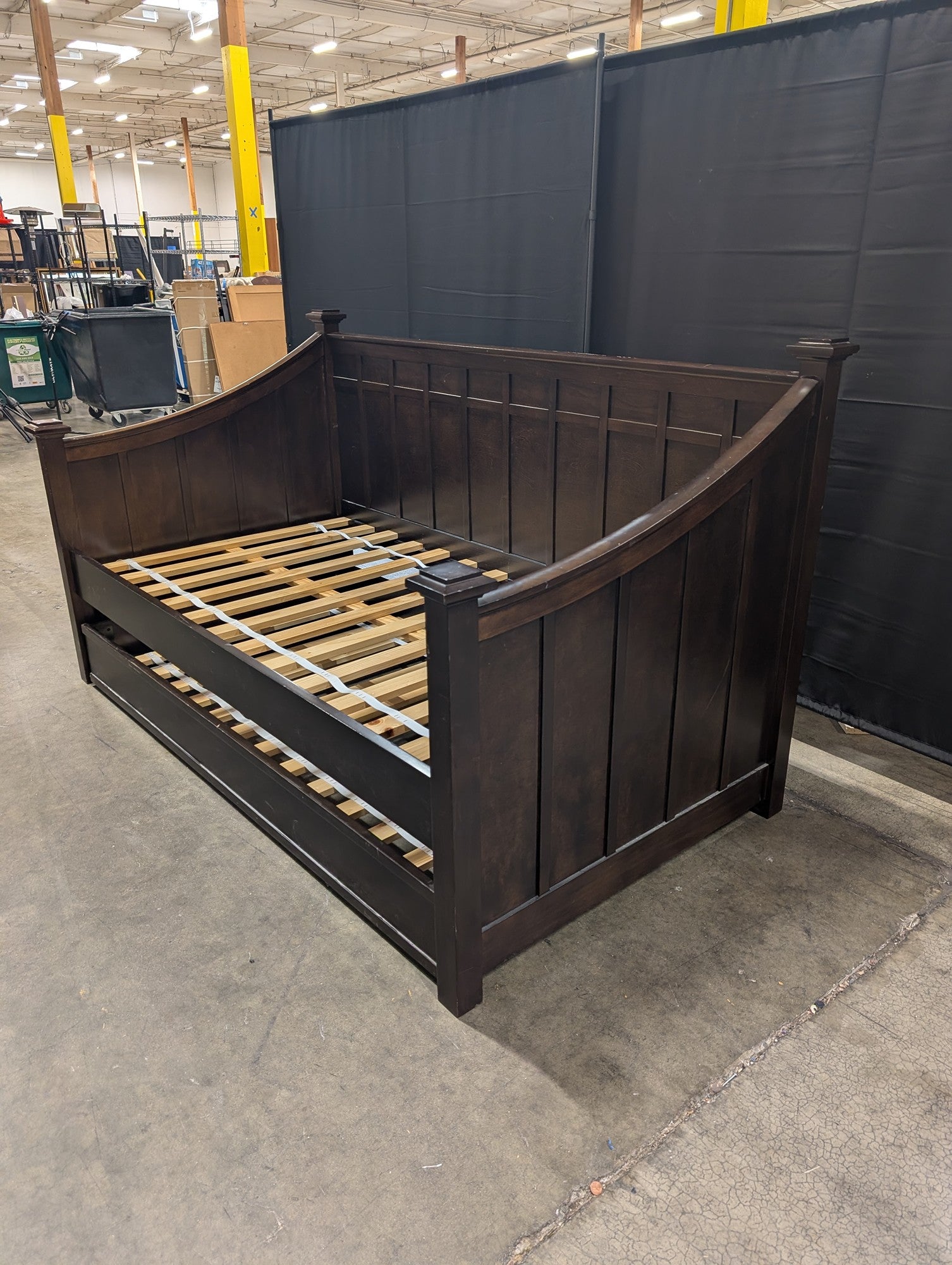 Crate & Barrel Dark Wood Daybed with Trundle