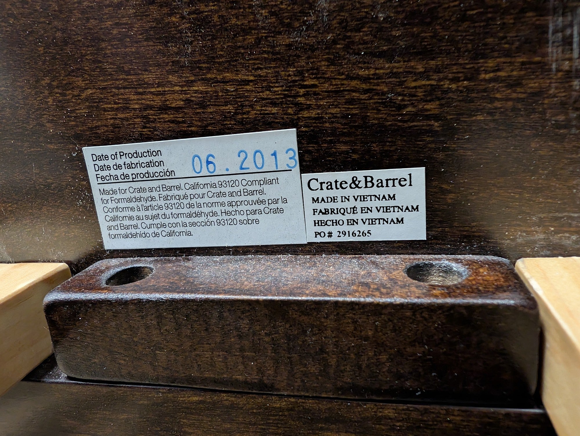 Crate & Barrel Dark Wood Daybed with Trundle