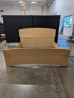 Contemporary Italian Light Wood Bed Frame with Curved Headboard