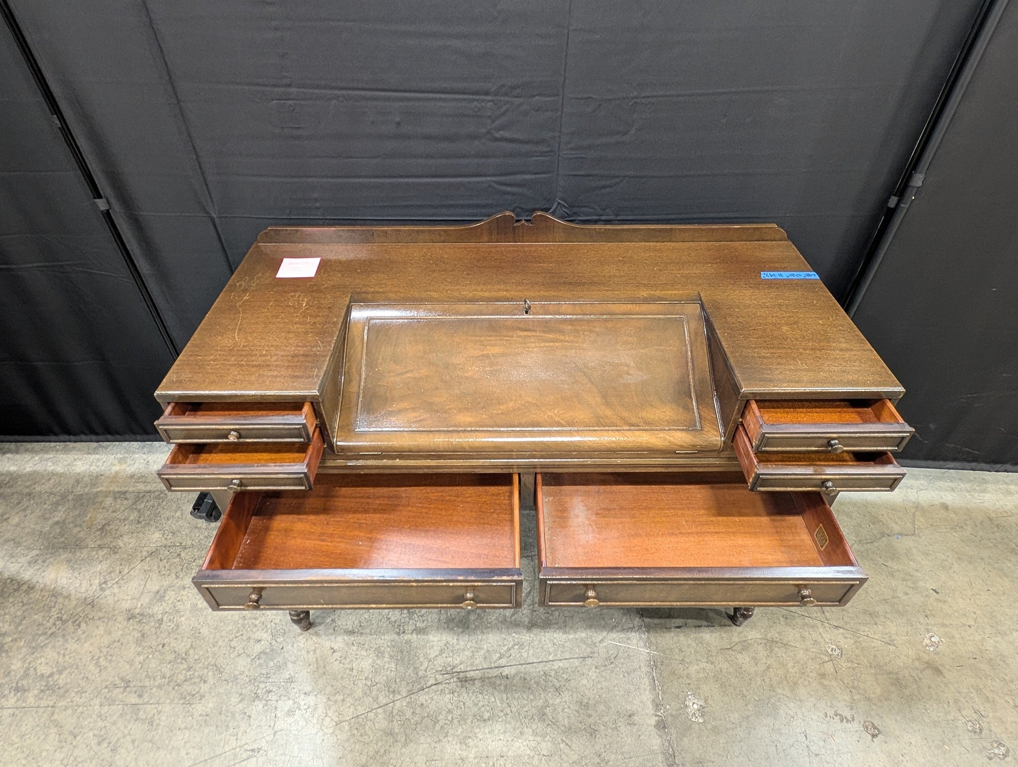 Grand Rapids Chair Company Drop-Front Writing Desk with Turned Legs