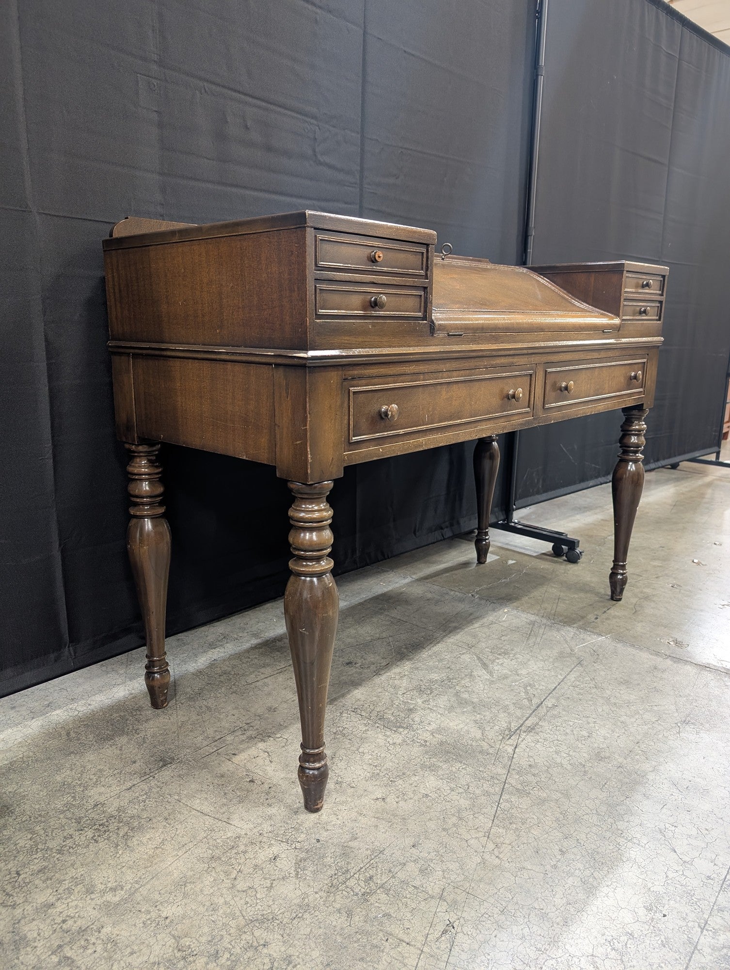 Grand Rapids Chair Company Drop-Front Writing Desk with Turned Legs