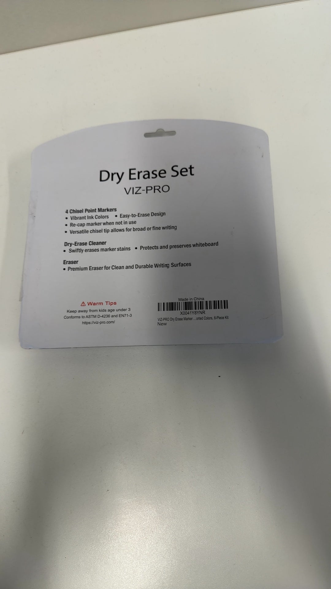 VIZ-PRO Dry Erase Set with Cleaner and Eraser