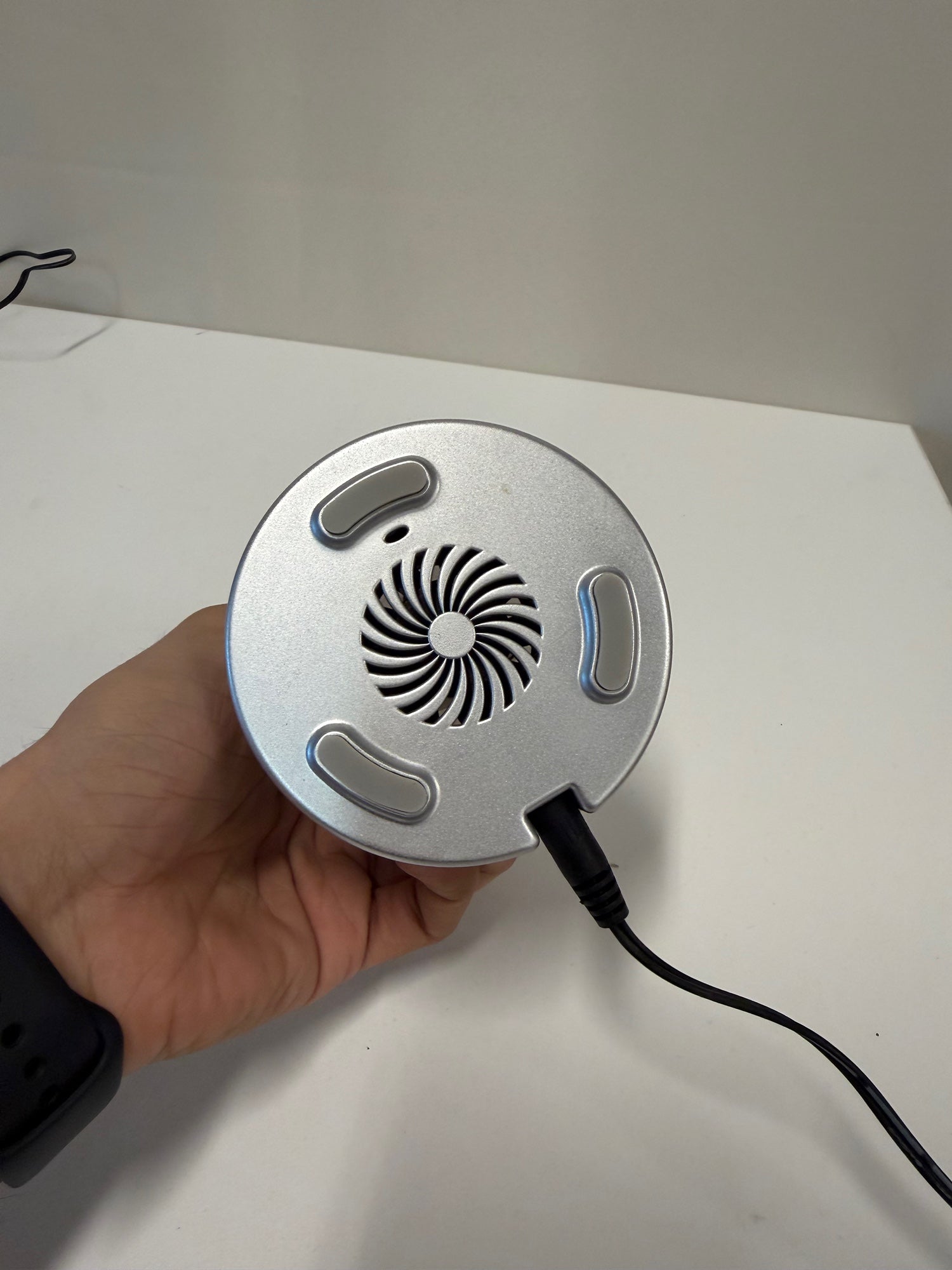 Silver Tone Ultrasonic Aroma Diffuser with LED Light