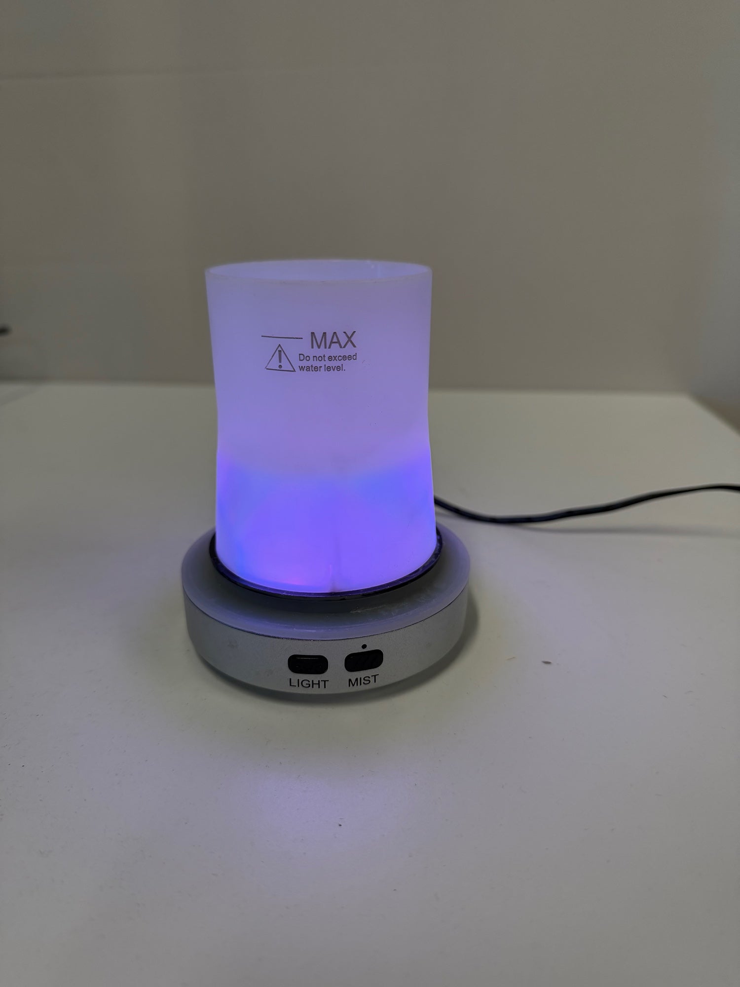 Silver Tone Ultrasonic Aroma Diffuser with LED Light