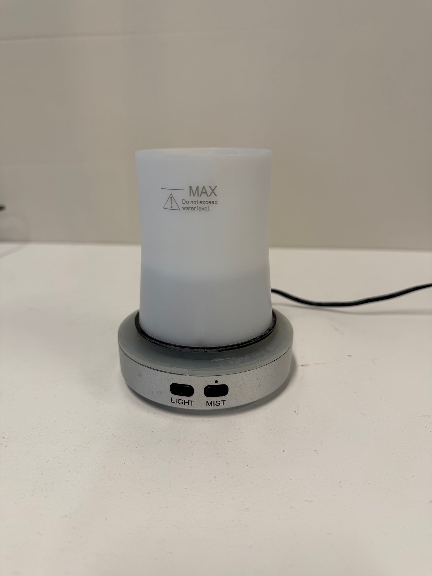 Silver Tone Ultrasonic Aroma Diffuser with LED Light