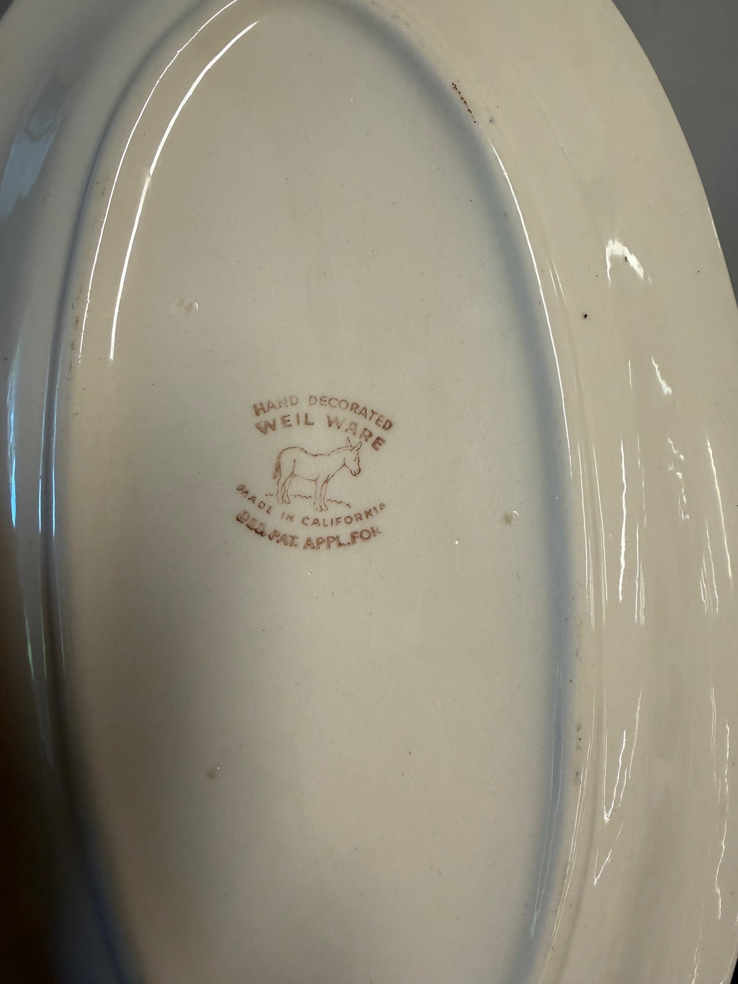 Set of 3 Weil Ware Hand Decorated Cherry Blossom Oval Serving Platters