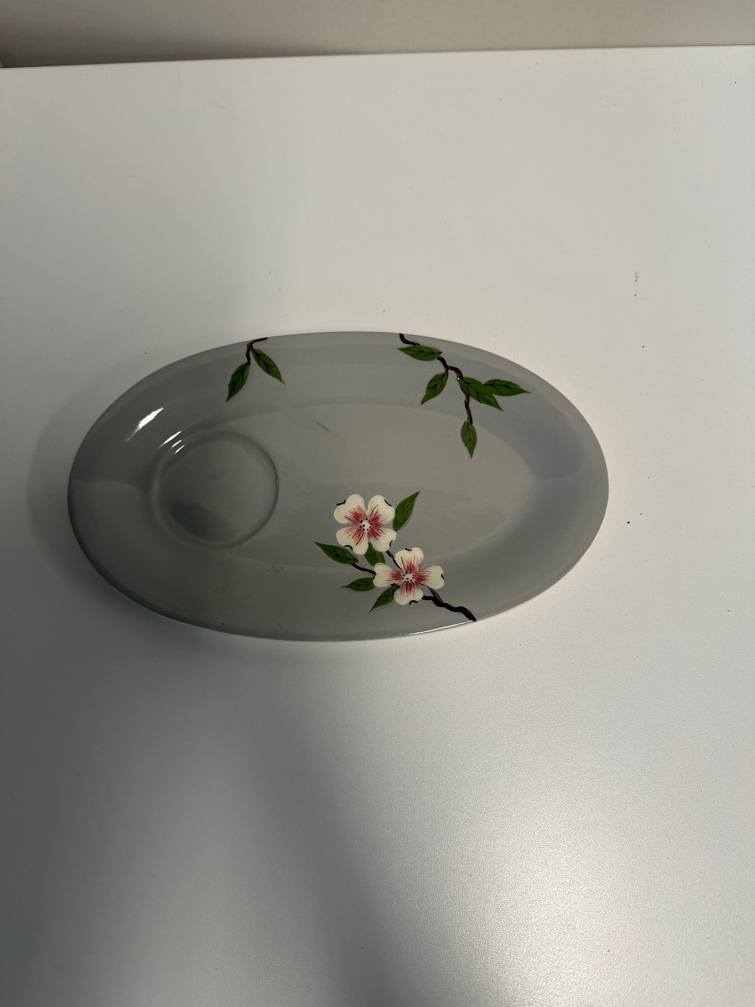 Set of 3 Weil Ware Hand Decorated Cherry Blossom Oval Serving Platters