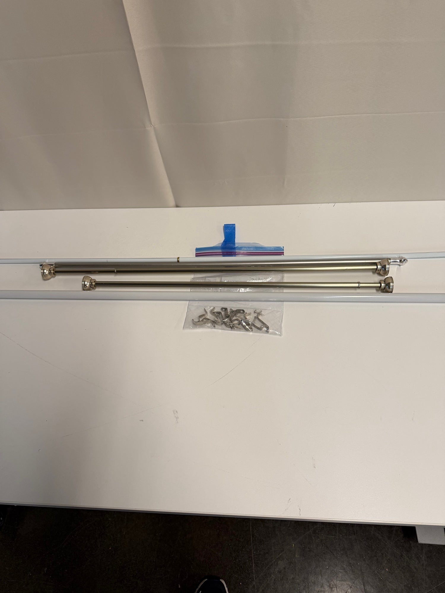 Set of Assorted Adjustable Curtain and Drape Rods with Hardware