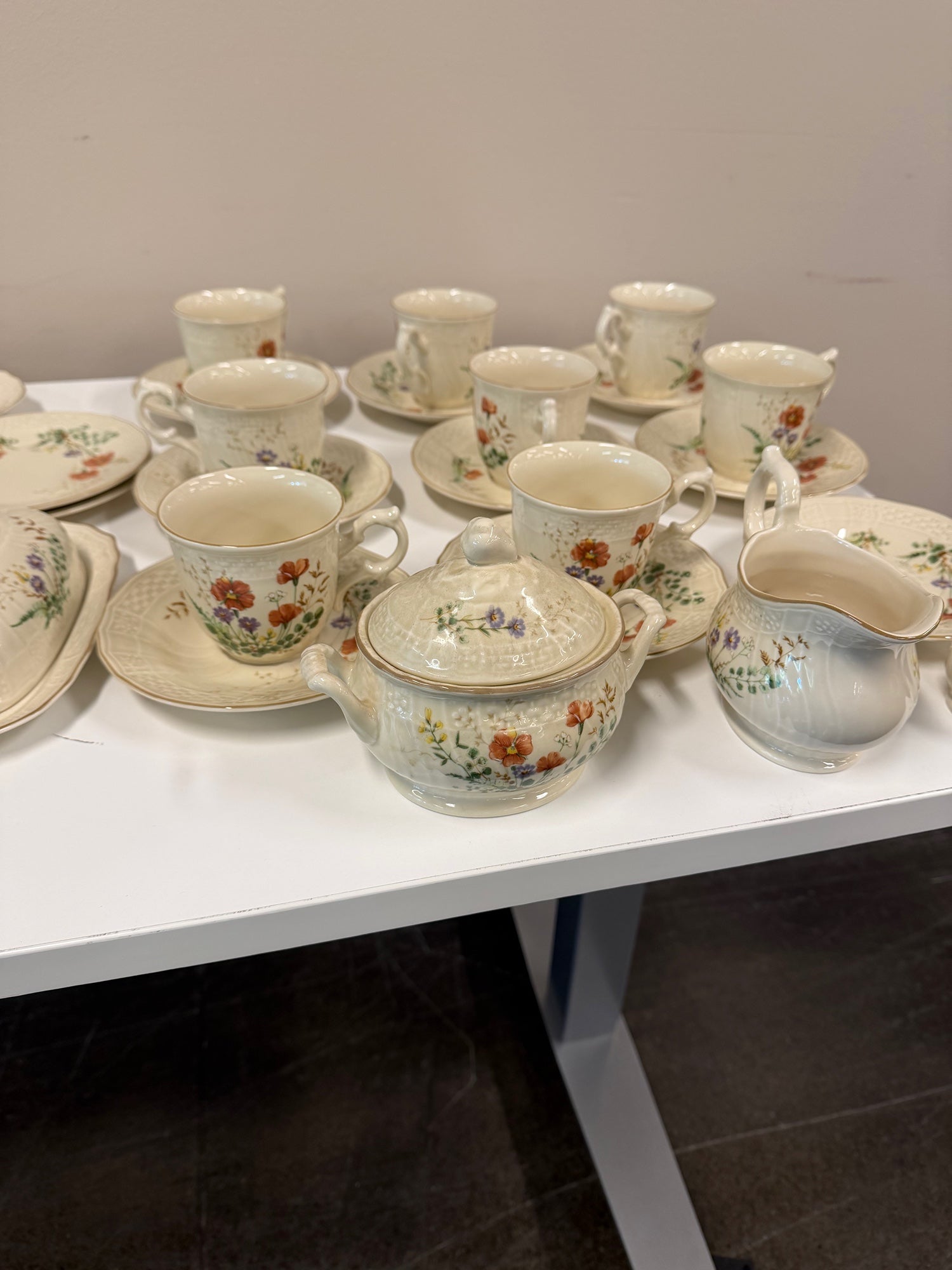 Mikasa Fine Ivory Margaux (D1006) 66-Piece Floral Dinnerware Set